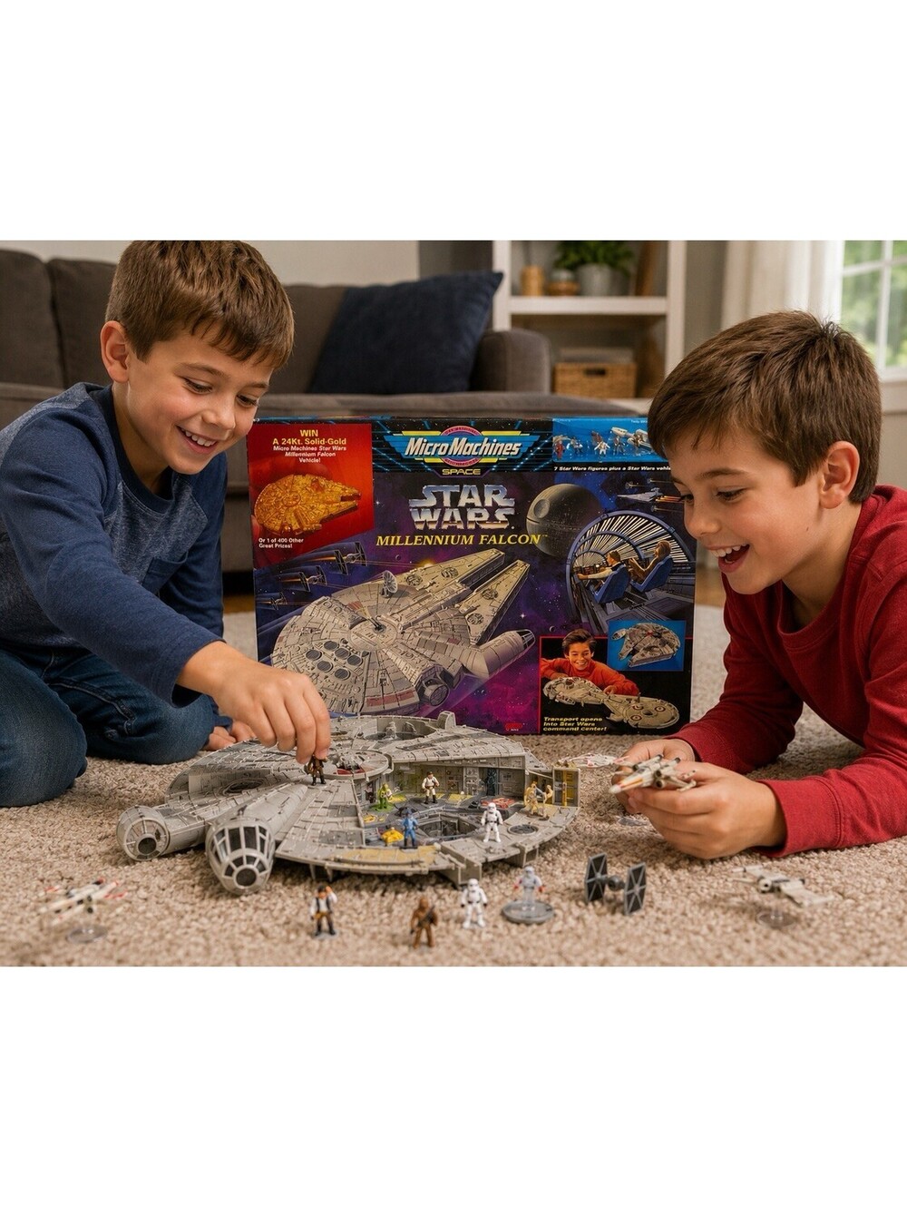 Vintage Micro Machines Star Wars Millennium Falcon Playset Complete Boxed